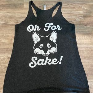 Oh for Fox Sake Graphic Tank size Large